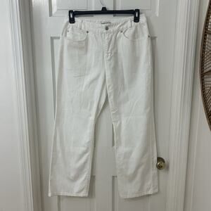 Pendleton Women's White Straight Leg Stretch Denim Pants Jeans‎ Size 12 Petite